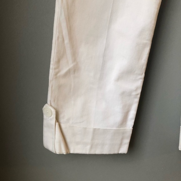 Loft Cropped White Denim Jeans Size 4 Petite - Picture 6 of 6